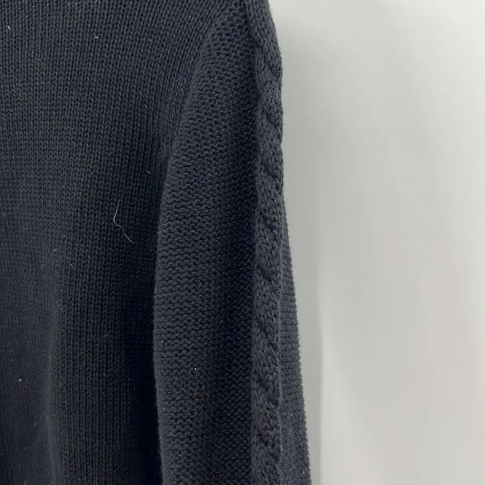 Hanna Andersson Snowflake Heavyweight Sweater - Black/White - 5T